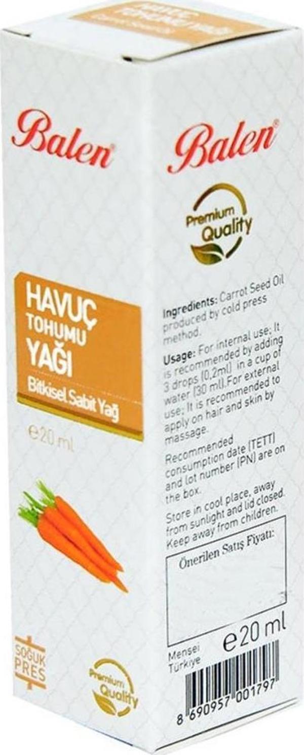 Balen Havuç Tohumu Yağı 20 ML Doğal Saf Distilasyon %100 - Image 1