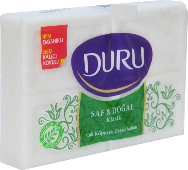 Duru Saf ve Doğal Çabuk Köpüren Klasik Sabun 150  gr x 4 Adet - Image 1