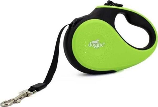 Doggie Otomatik Uzatma Tasması Soft Seri Yeşil 15 Kg / 5 Mt - Image 1