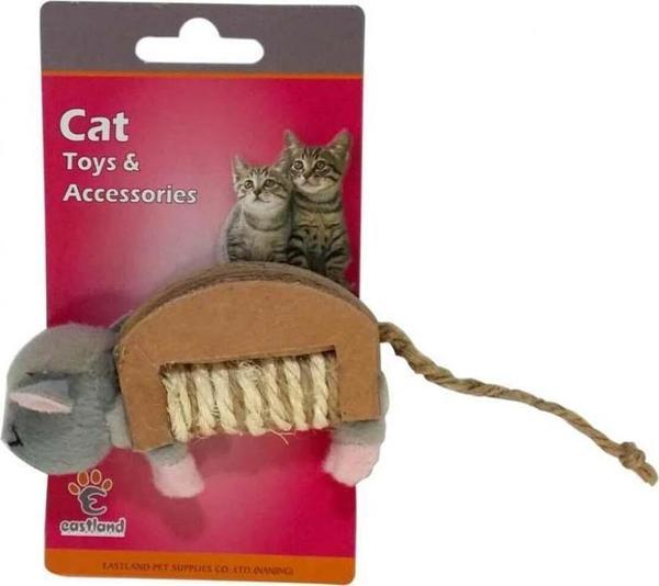 Eastland Pelu Hışırtılı Kedı Oyuncağı Fare 10x6 Cm - Image 1