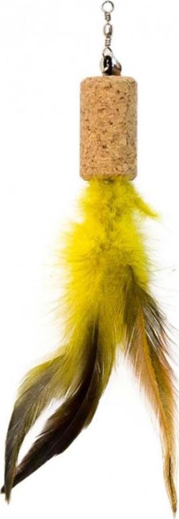 Eastland Tüylü Çıngıraklı Mantar Kedi Oyuncağı Sarı 4x2.2 Cm - Image 1