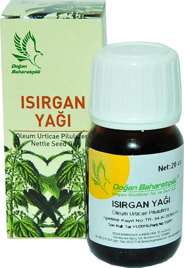 Doğan Baharatçılık Isırgan Yağı 20 ML Katkısız Doğal Saf Cam - Image 1