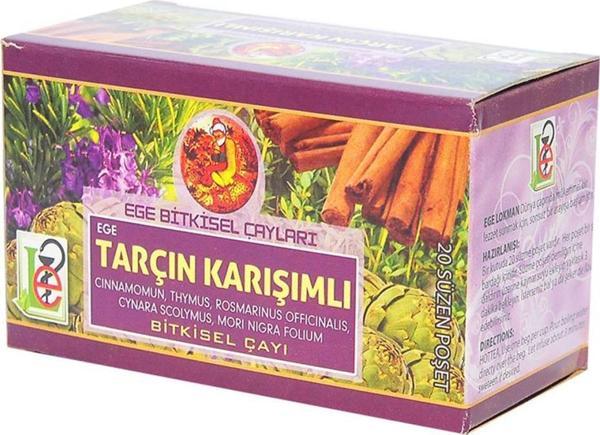 Ege Lokman Bitkisel Çayları Tarçın Karışımlı Bitkisel Çay 20 Pşt - Image 1