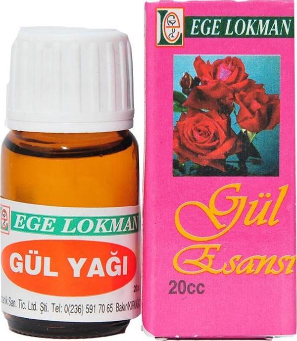 Ege Lokman Gül Esansı 20 cc Saf Doğal Cam Şişe - Image 1