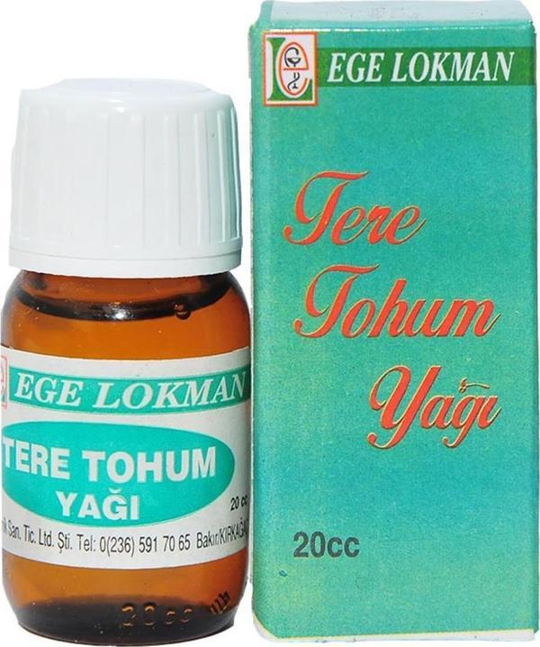 Ege Lokman Saf Tere Tohumu Yağı 20 cc Doğal Bitkisel - Image 1