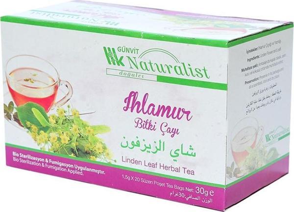 Günvit Naturalist Ihlamur Bitki Süzen Poşet Çay 20 x 1.5 G - Image 1