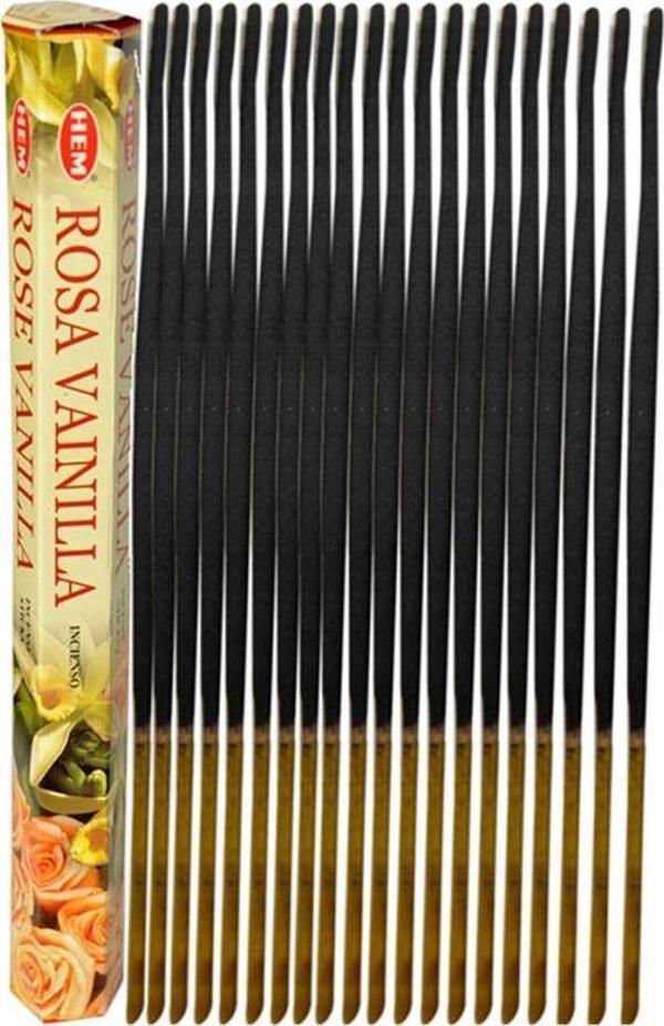 Hem Gül Vanilya Kokulu 20 Çubuk Tütsü - Rose Vanilla - Image 1