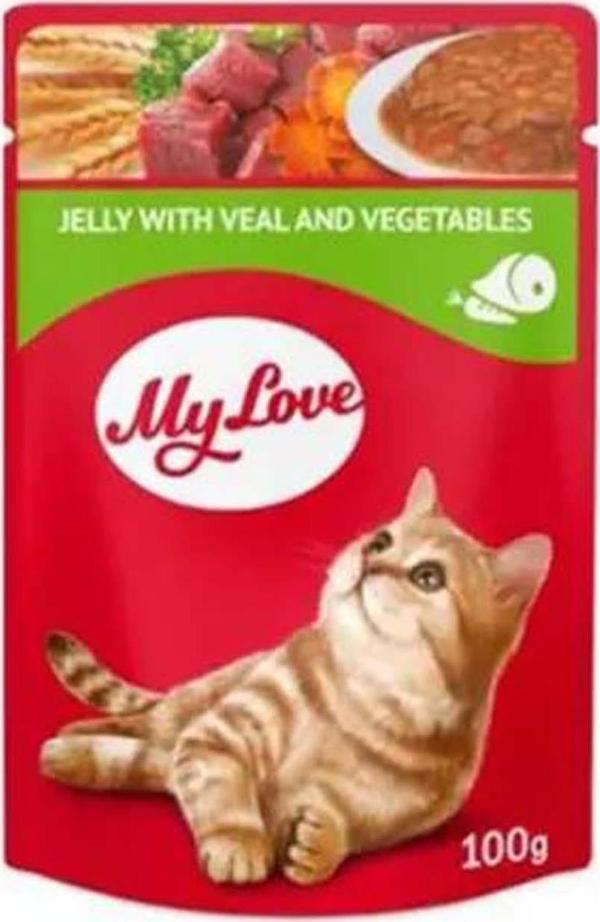 My Love Dana Etli ve Sebzeli Jöleli Kedi Konserve Maması 100 Gr - Image 1