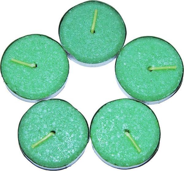 KSmart Tea Lights Yeşil Mum 5 Adet - Image 1