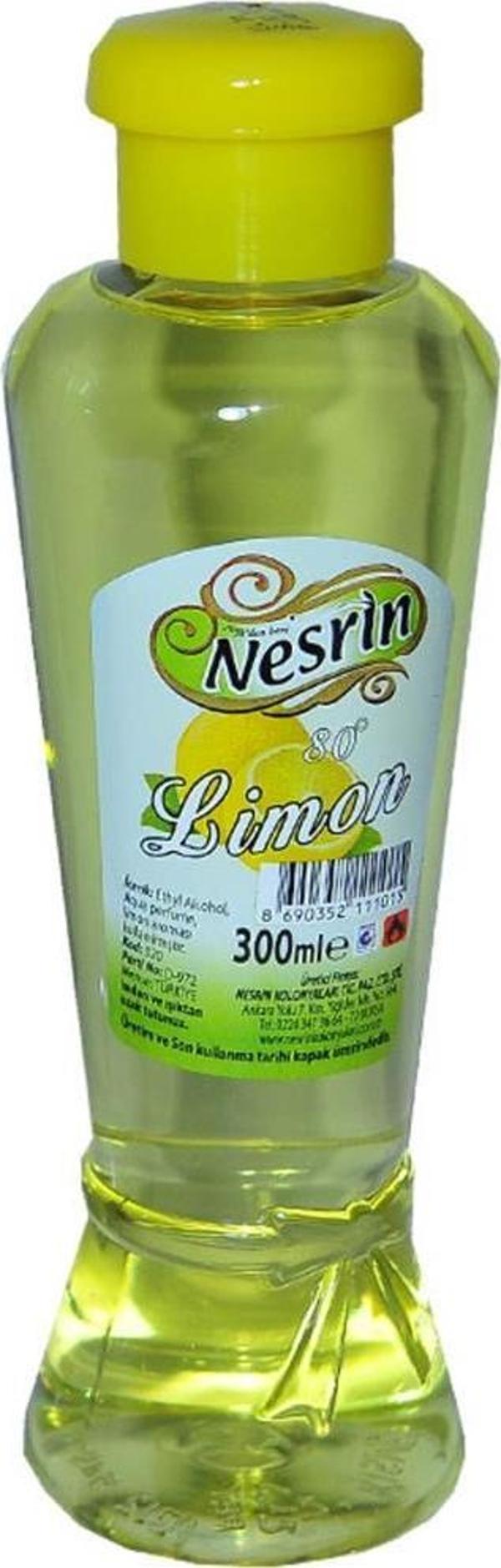 Nesrin Limon Kolonyası 80 Derece 300ML Pet Şişe - Image 1