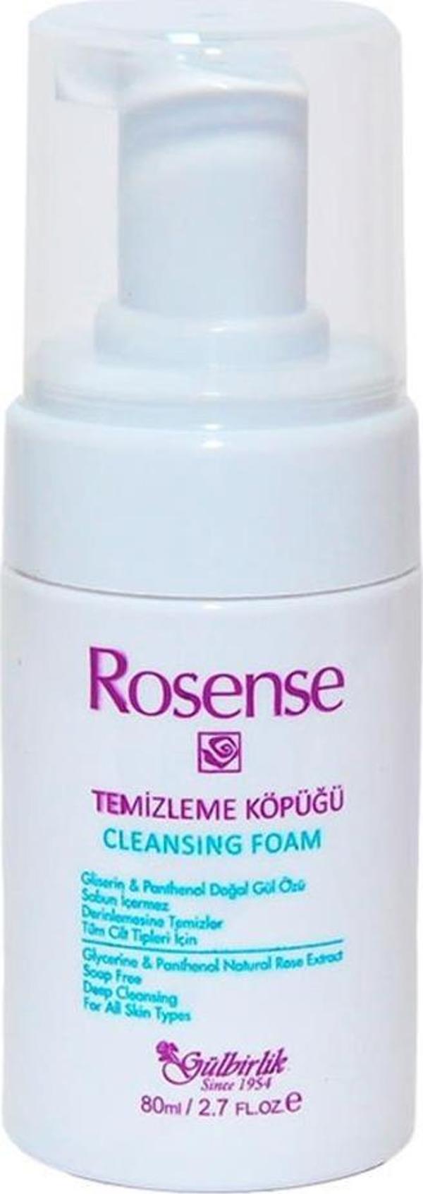 Rosense Yüz Temizleme Köpüğü 80ML Gül Yağı Gliserin Pantenol - Image 1