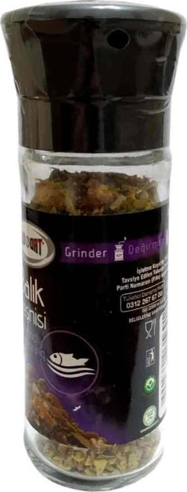 Bağdat Baharat Balık Çeşnisi Cam Değirmenli 45  gr Özel Doğal - Image 1