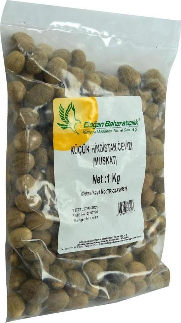 Doğan Baharat Doğal Küçük Hindistan Cevizi Muskat 1000 gr Kiloluk - Image 1