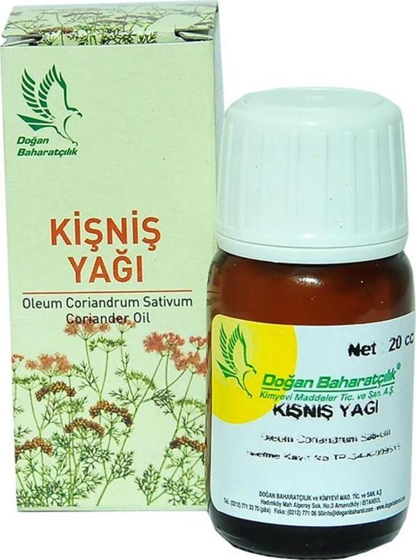 Doğan Baharatçılık Kişniş Yağı 20 ML Katkısız Doğal Saf Cam Şişe - Image 1