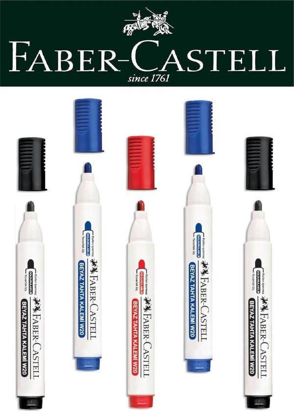 Faber-Castell Doldurulabilir Beyaz Tahta Kalemi 5'li Karışık Set - Image 1