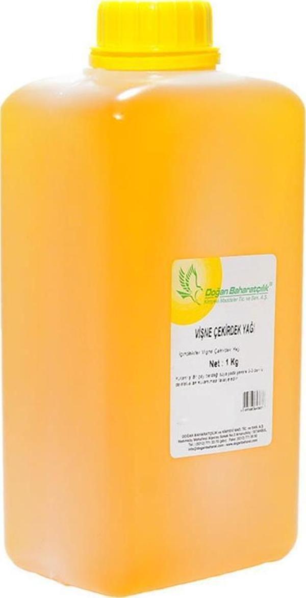 Doğan Baharatçılık Vişne Çekirdeği Yağı 1 kg Kiloluk Bidon - Image 1
