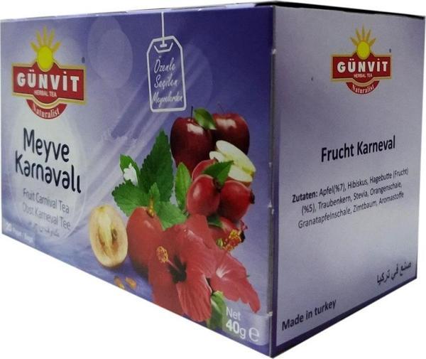 Günvit Naturalist Meyve Karnavalı Karışık Bitki Poşet Çay 20x2 gr - Image 1