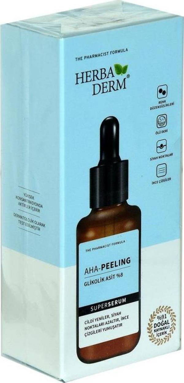 Herbaderm Aha-Peeling Doğal Yüz Serumu 30 ML Glikolik Asit - Image 1