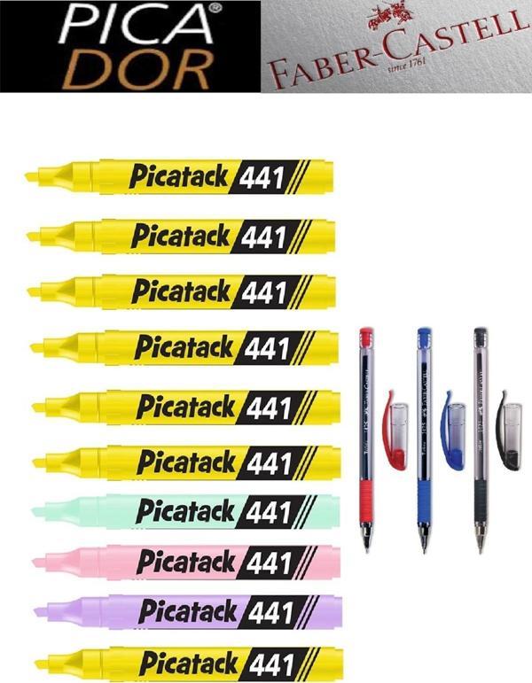 Picador Picatack 441 Fosforlu Kalem Karma Ofis Set 1 - Image 1