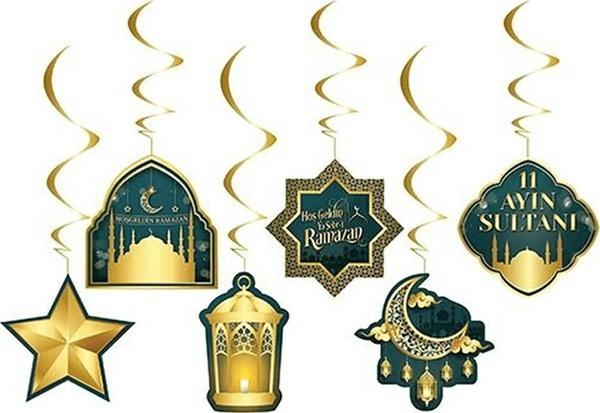 Ramazan Sarkıt Tavan Süsü - Bayram Banner - Kaligrafi Hoş geldin Ramazan Banner - Image 1