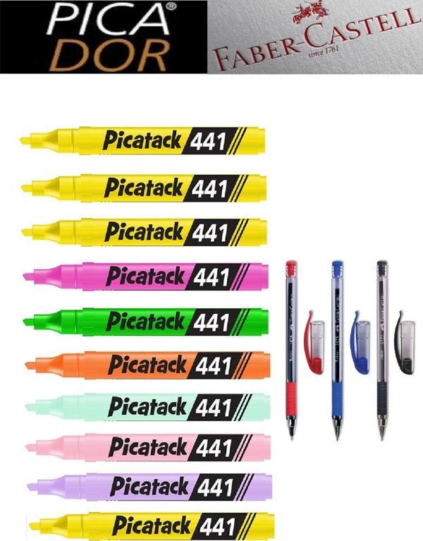 Picador Picatack 441 Fosforlu Kalem Karma Ofis Set 1 - Image 1