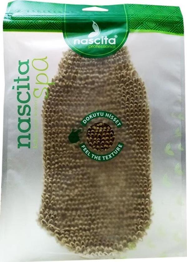 Nascita Spa Kabak Sisal Koton Lifli Lastikli Kese 12CM x 23CM - Image 1