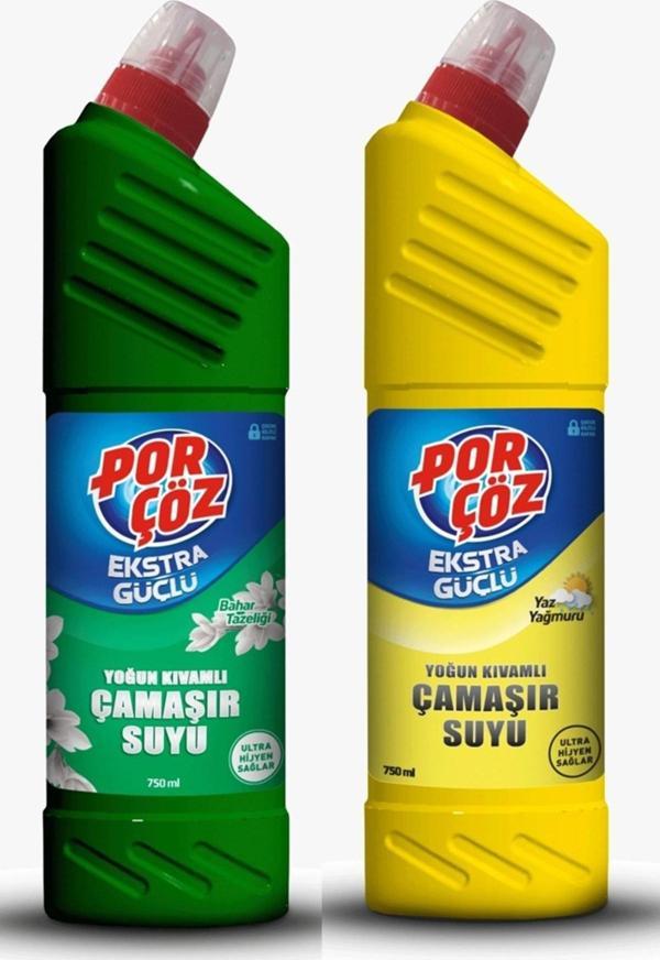 Yoğun Kıvamlı Çamaşır Suyu Bahar Tazeliği+Yaz Yağmuru 750 ml 2 'li set - Image 1