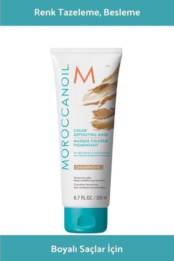 Moroccanoil Depositing Champagne Renk Tazeleyeci Bakım Maskesi 200ML - Image 1