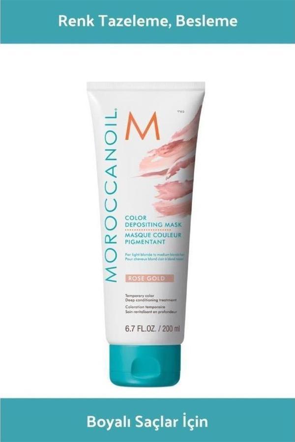 Moroccanoil Depositing Rosegold Renk Tazeleyeci Bakım Maskesi 200ML - Image 1