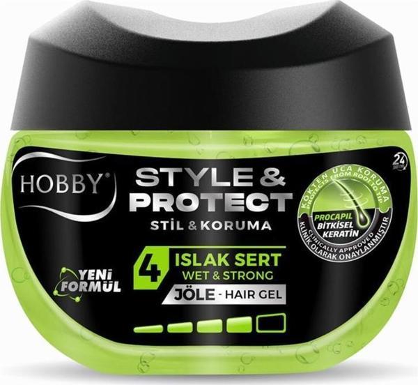 Hobby Saç Jölesi Style Protect Stil Koruma Islak Sert  400 ml. - Image 1