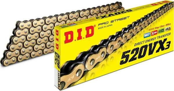 Did 525-114Vx3 2017-2023 MV Agusta Dragster 800 Rosso Uyumlu Zincir Vx3 Xring Gold (Sarı) Renk - Image 1