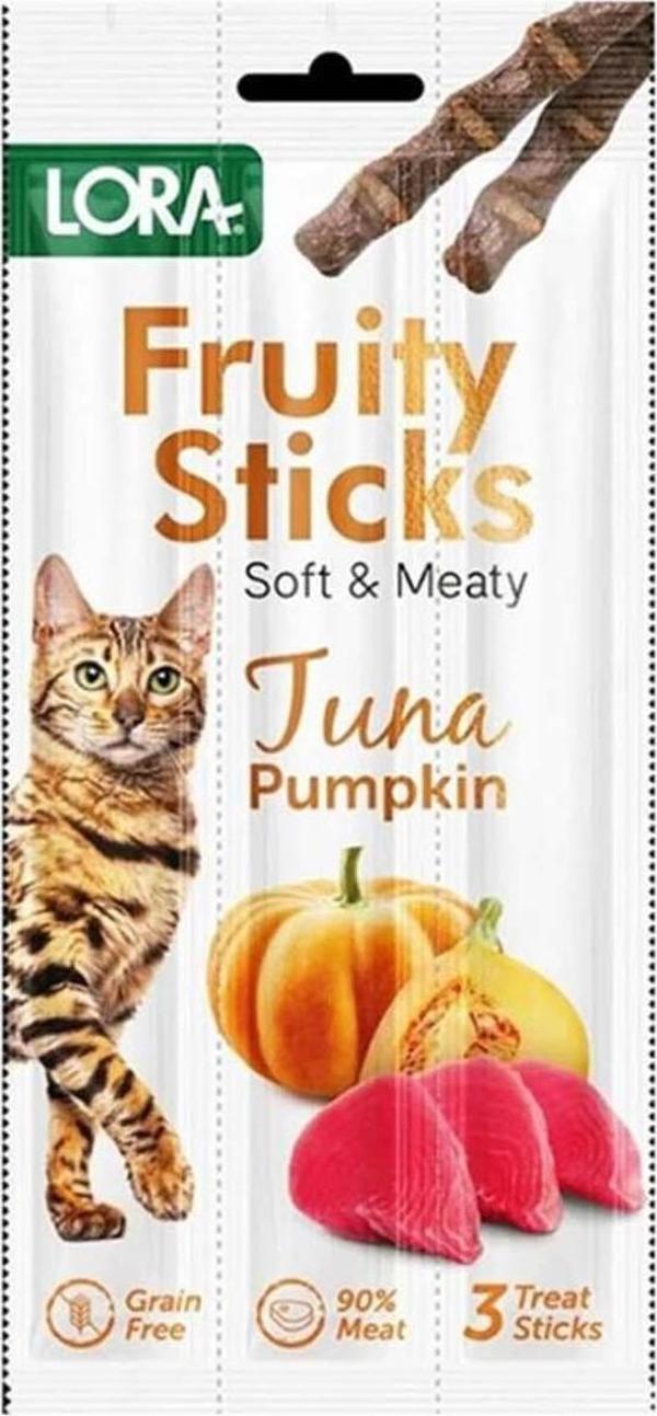 Lora Ton Balıklı ve Balkabaklı Kedi Stick Ödül 3x5 Gr - Image 1