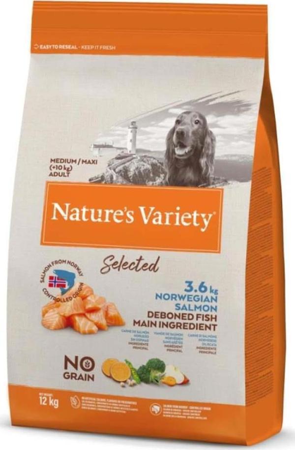 Nature's Variety Selected Norveç Somonlu Yetişkin Köpek Maması 12 Kg - Image 1