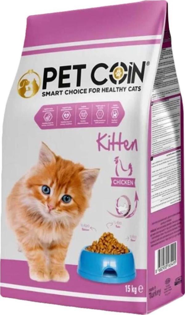 Petcoin Tavuklu Yavru Kedi Maması 15 Kg - Image 1