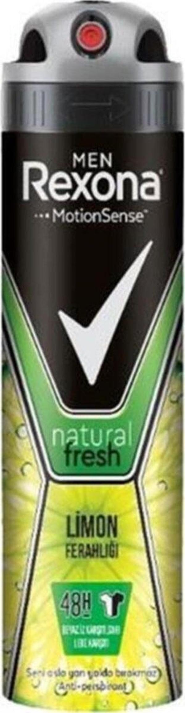 Rexona Men Natural Fresh Limon Ferahlığı Erkek Sprey Deodorant 150ML - Image 1