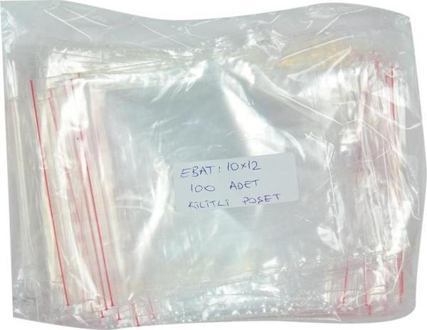 Kilitli Naylon Torba Poşet 10X12 Cm Şeffaf 100 Adet 1 Paket - Image 1
