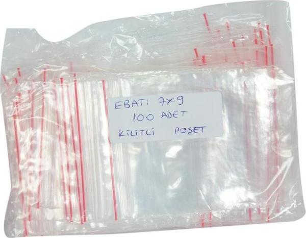 Kilitli Naylon Torba Poşet 7X9 Cm Şeffaf 100 Adet 1 Paket - Image 1