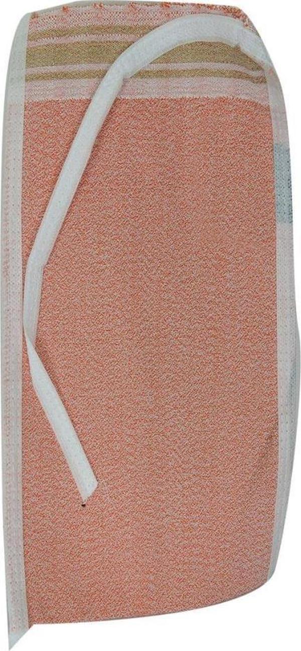 Doğal İpek Kese Sırt Vücut Masaj Banyo Kesesi Yavruağzı 18CMX25CM - Image 1