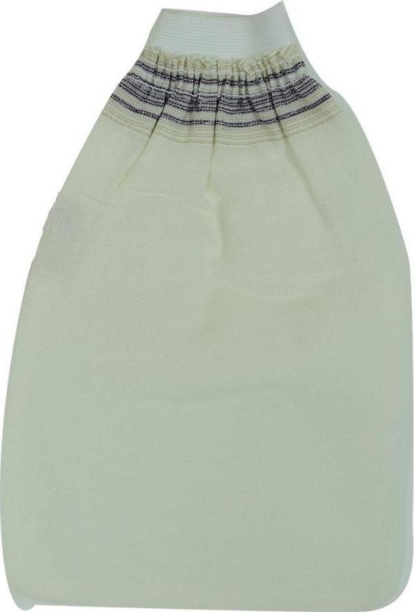 Doğal İpek Lastikli Eldiven Kese Sırt Vücut Banyo Kesesi 15CMX25CM - Image 1
