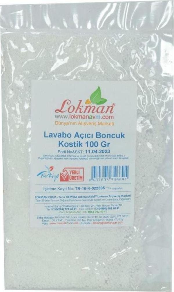 LokmanAVM Lavabo Açıcı Boncuk Kostik 100  gr Paket - Image 1
