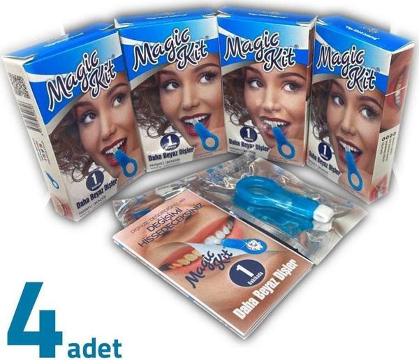 Magic Kit Diş Lekesi Temizleyici Diş Beyazlatıcı +5 Yedek Silgi X 4 Adet - Image 1
