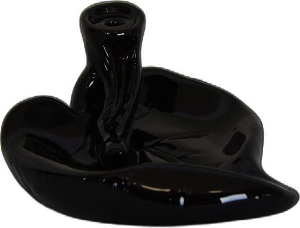 Siyah Seramik Şelale Geri Akışlı Kalp Tütsülük Backflow C0888 - Image 1