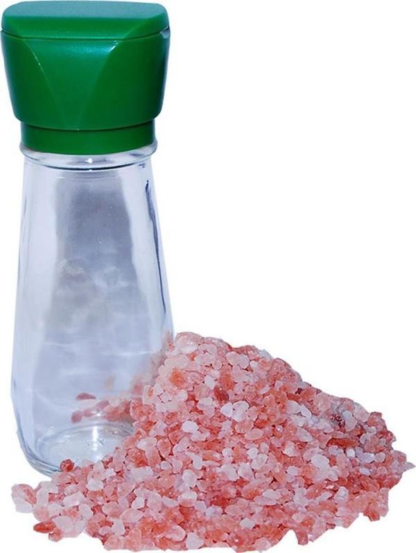 Tuz Karabiber Değirmenli Cam Tuzluklu Pembe Himalaya Tuzu 250GR - Image 1