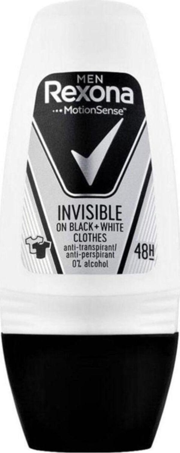Rexona Erkek Deodorant Roll-On Invisible Black&White 50ML - Image 1