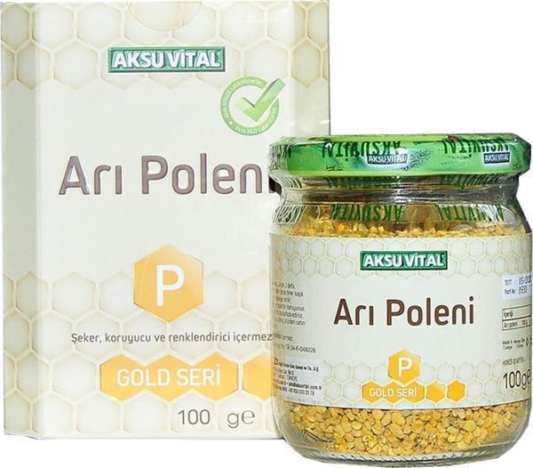Aksuvital Saf Doğal Arı Poleni 100 Gr Cam Şişe - Image 1