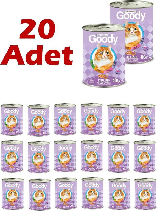 Goody Kısırlaştırılmış Somonlu Yetişkin Kedi Konservesi 400 Gr 20 Adet - Image 1