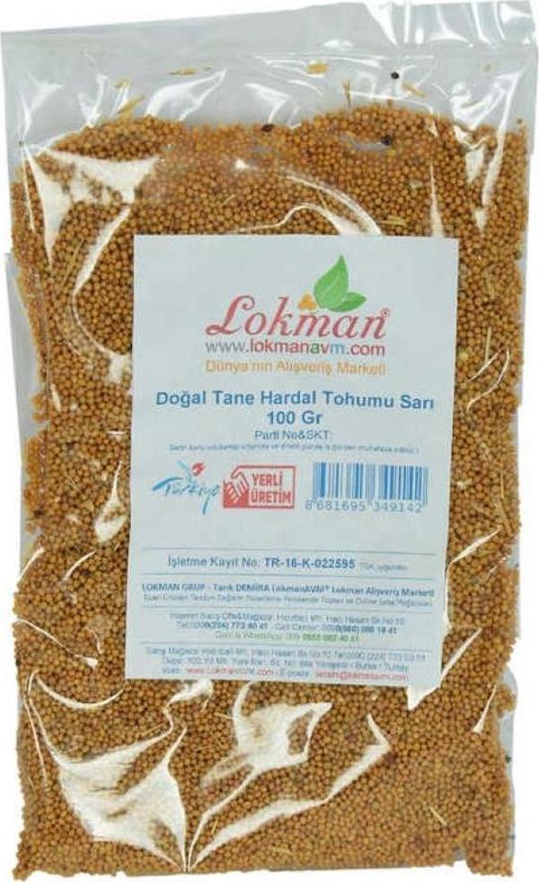 Doğal Sarı Hardal Tohumu Tane Saf Sarı Hardal Tohum 100GR - Image 1