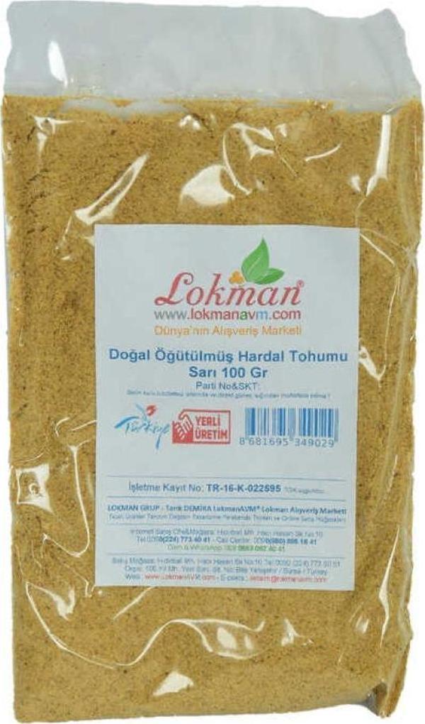 Doğal Öğütülmüş Sarı Hardal Tohumu Tozu 100GR Paket - Image 1