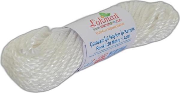 Naylon Çamaşır İpi Naylon İp Karışık Renkli 20 Metre 1 Adet - Image 1