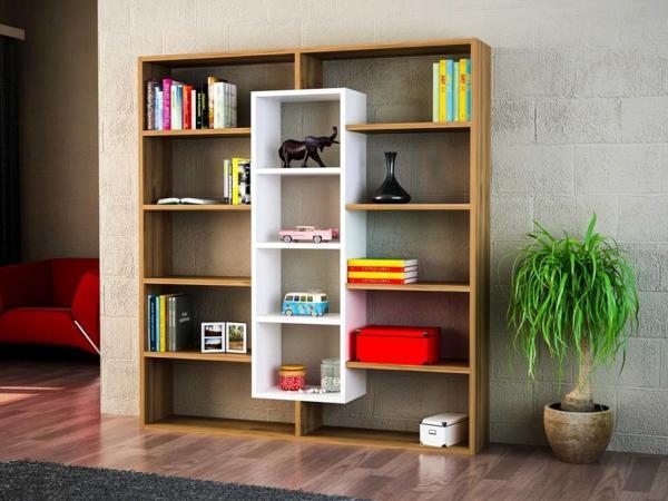 Dekorister Ample Kitaplık Ceviz-Beyaz - Image 1